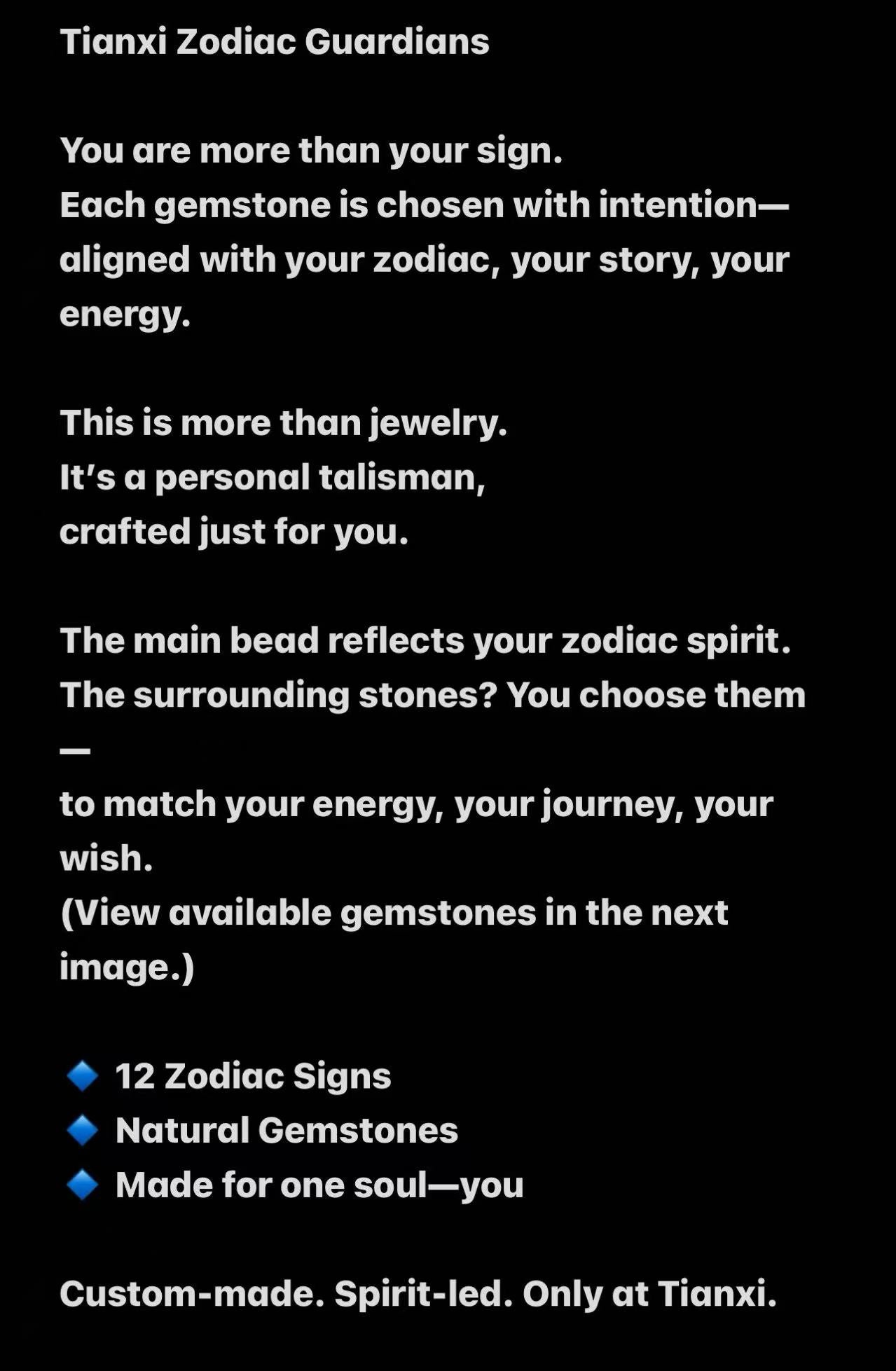 Tianxi Zodiac Signs · Customized for Individuals
