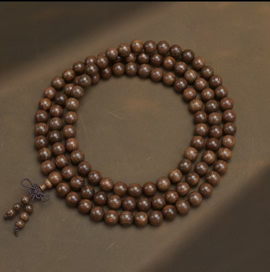 Golden Sandalwood 108-Bead Bracelet